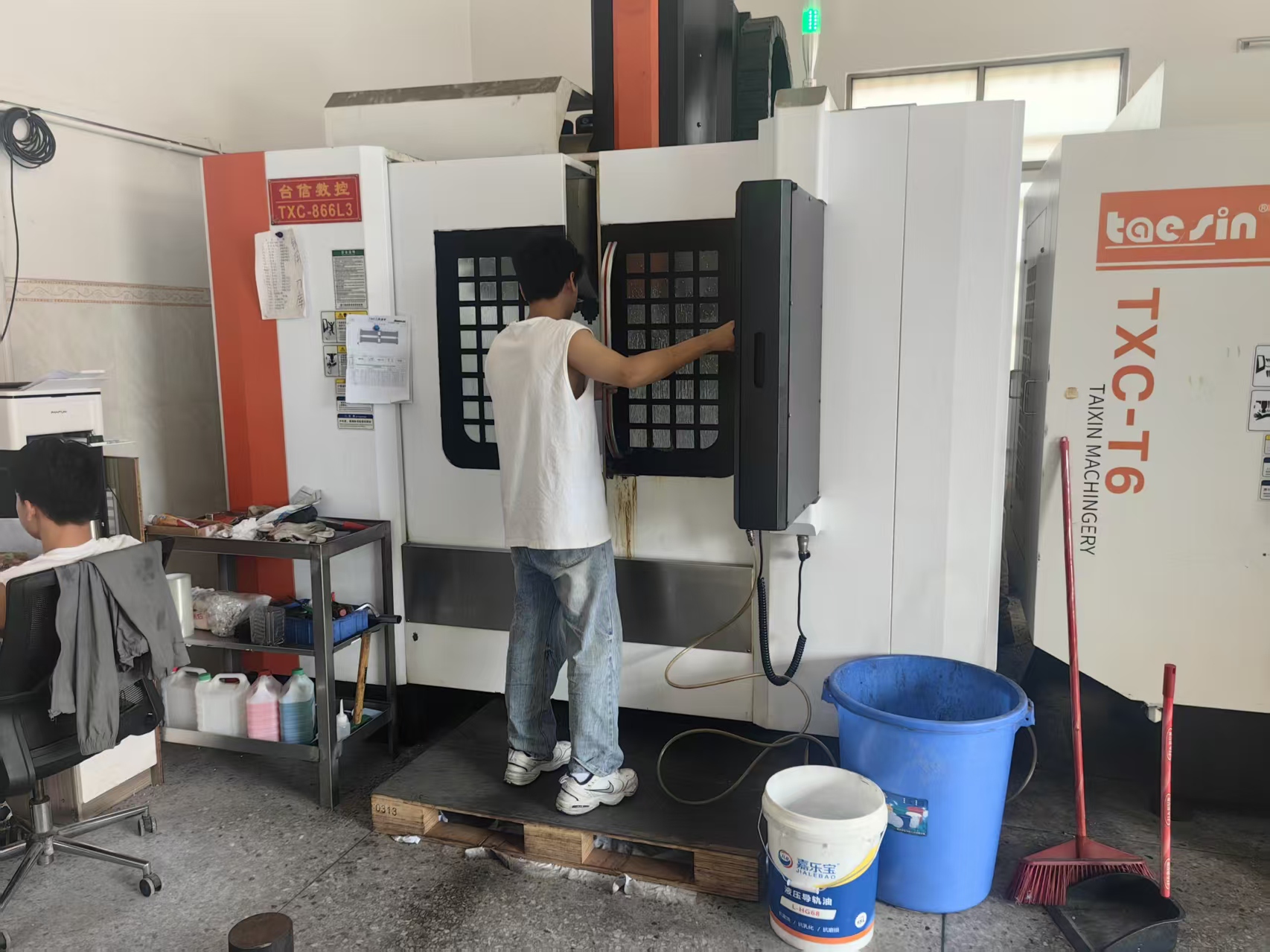CNC machine floor
