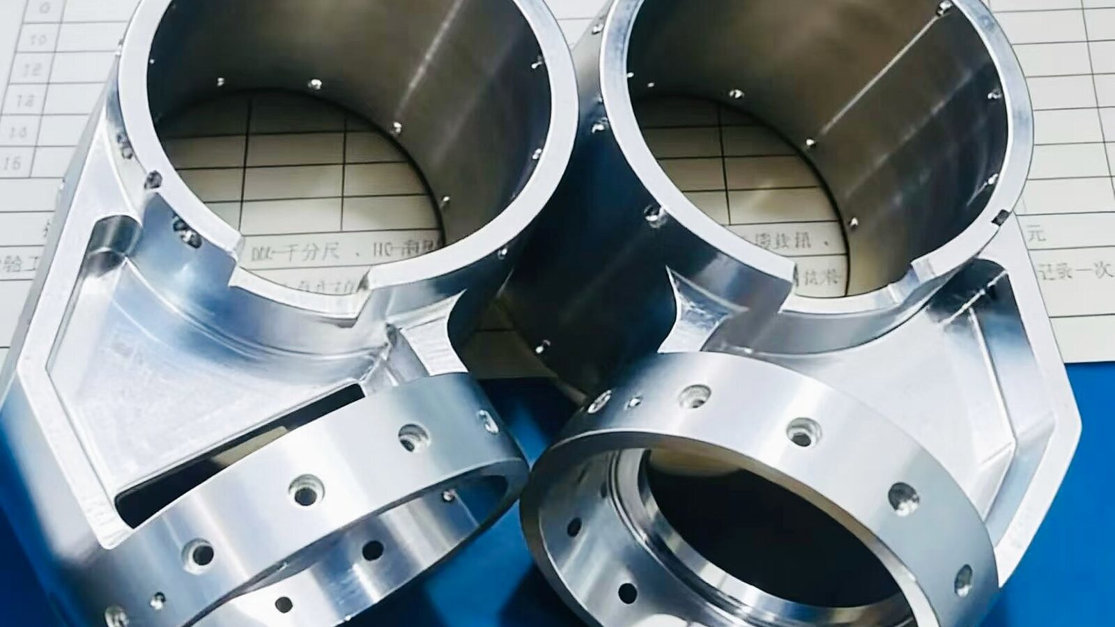 Custom aluminum CNC machined housings with polished milled surfaces and precision drilled mounting holes
