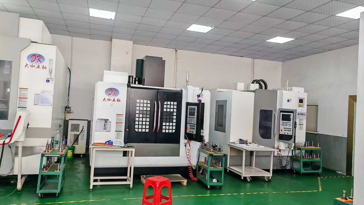 Wide view of CNC workshop machines and production work area